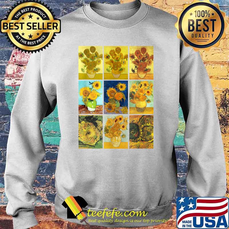 Van Gogh Sunflowers Shirt Yellow Flowers Art Collection T-Shirt Sweater Van Gogh Sunflowers Shirt Yellow Flowers Art Collection T-Shirt Sweater