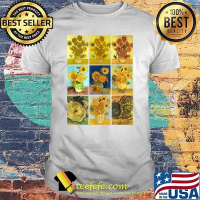 Van Gogh Sunflowers Shirt Yellow Flowers Art Collection T-Shirt