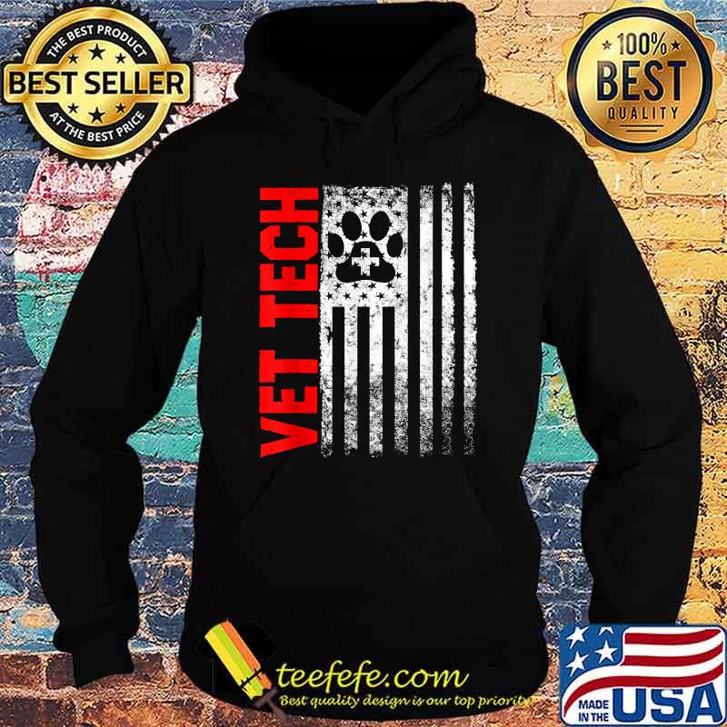 Vet Tech American Flag Veterinary Technician T-Shirt Hoodie Vet Tech American Flag Veterinary Technician T-Shirt Hoodie