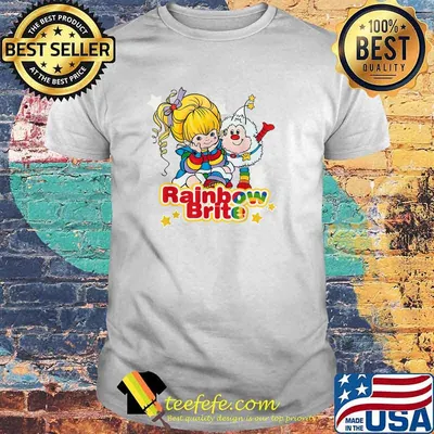 Vintage Rainbows Art Brite Cartoons Costume Anime Characters T-Shirt