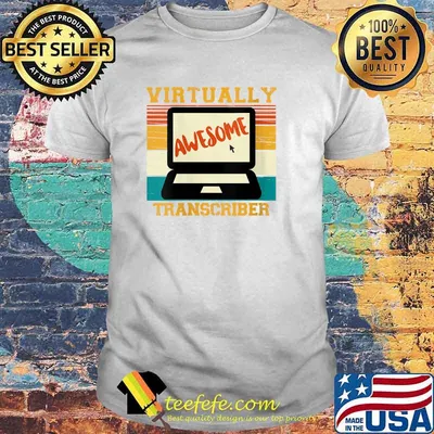 Virtually Awesome Transcriber Vintage T-Shirt