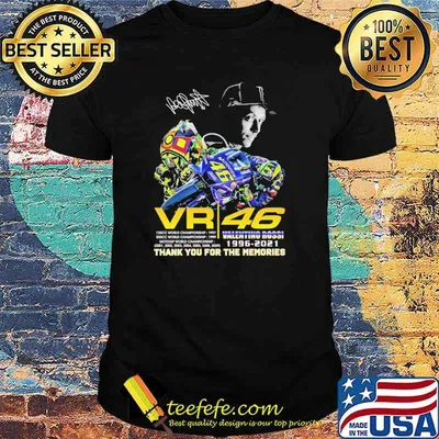 Vr 46 Valentino Rossi 1996 2021 Thank You For The Memories Shirt