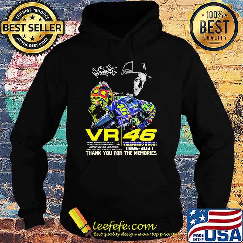 Vr 46 valentino rossi 1996 2021 thank you for the memories signature Hoodie Vr 46 valentino rossi 1996 2021 thank you for the memories signature Hoodie