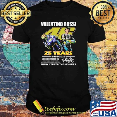 VR 46 Valentino- Rossi 25 Year Thank You For The Memories Shirt