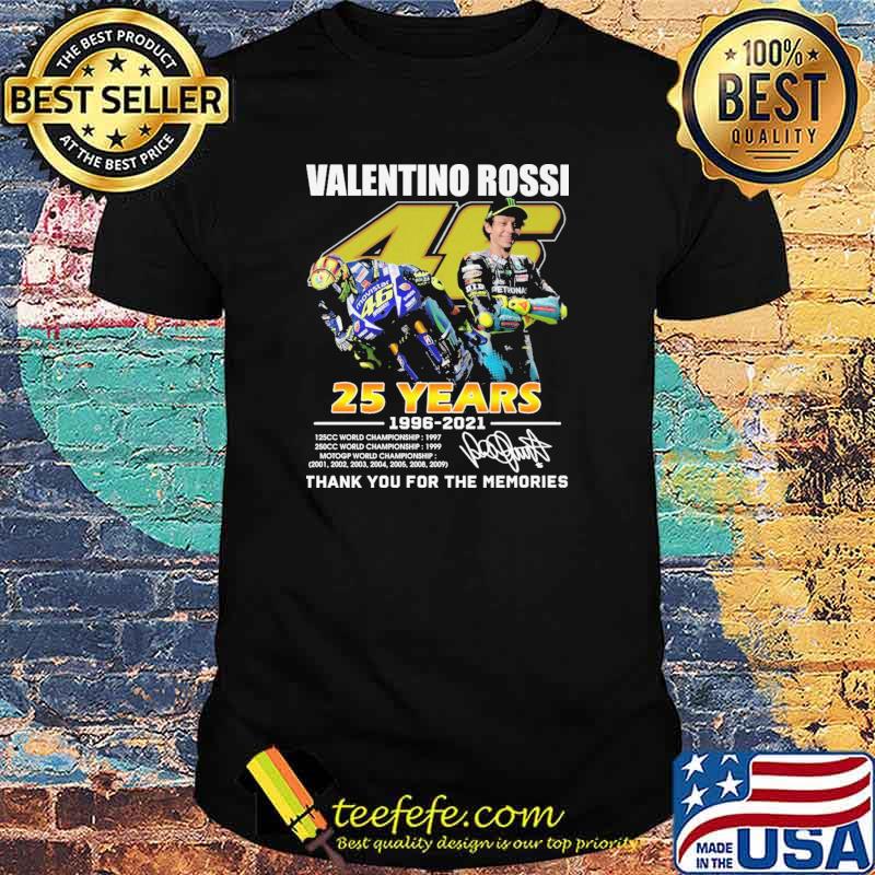 VR 46 Valentino- Rossi 25 Year Thank You For The Memories Shirt VR 46 Valentino- Rossi 25 Year Thank You For The Memories Shirt