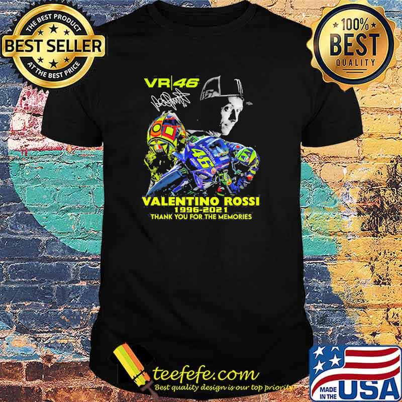 Vr 46 valentino rossi thank you for the memories signature shirt Vr 46 valentino rossi thank you for the memories signature shirt