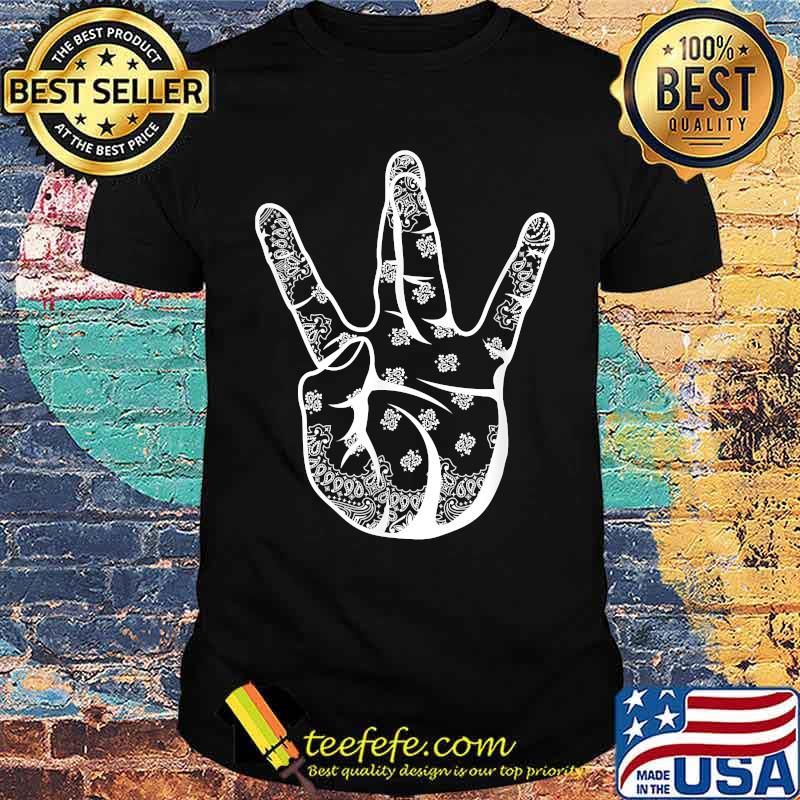 Westside Bandana Hand Sign Gangsta Rap T-Shirt