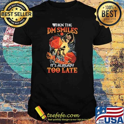 When The DM Smiles It's Already Too Late Dice Shirt