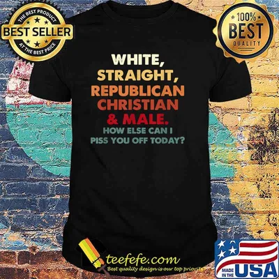 White Straight Republican Christian And Male How Else Can I T-Shirt