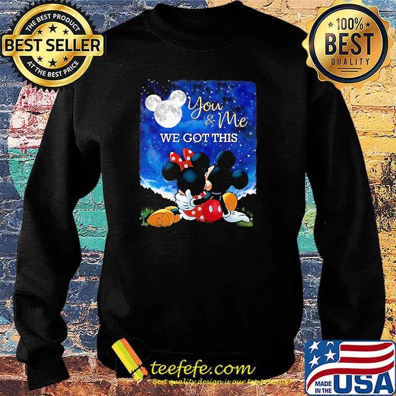 You and me we got this moon mickey and minnie Sweater You and me we got this moon mickey and minnie Sweater