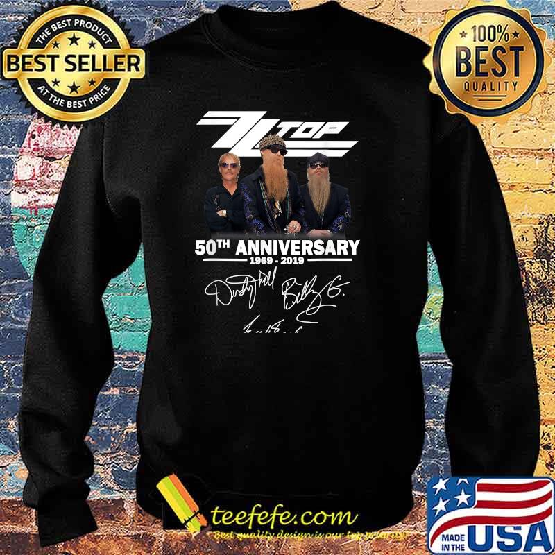 Z.Z-Top 50th Anniversary Signatures T-Shirt Sweater Z.Z-Top 50th Anniversary Signatures T-Shirt Sweater