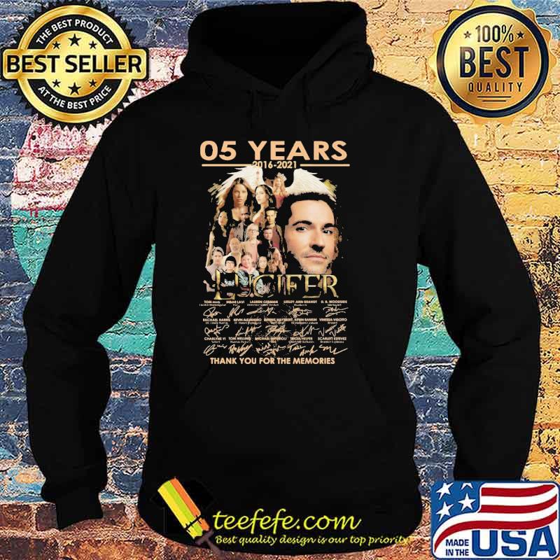 05 years 2016 2021 Lucifer thank you for the memories signatures s Hoodie 05 years 2016 2021 Lucifer thank you for the memories signatures s Hoodie