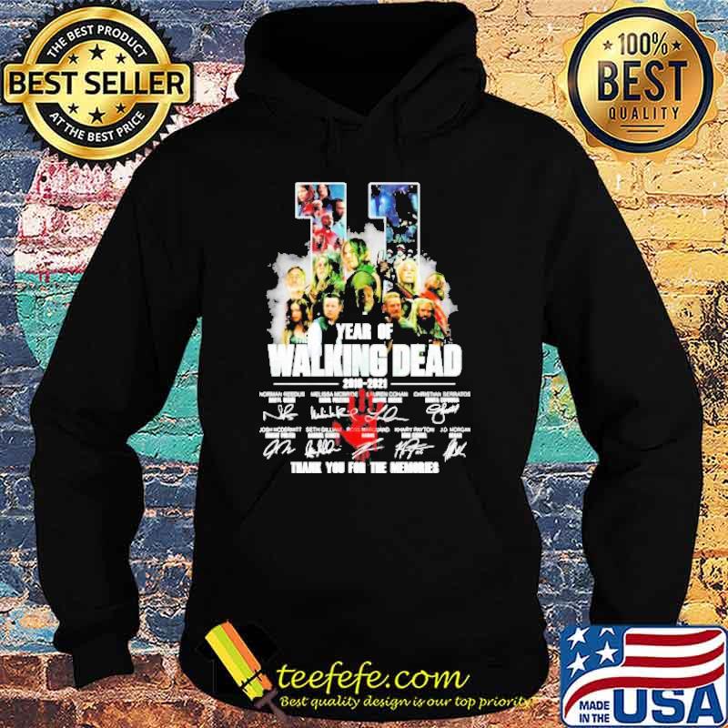11 year of the Walking Dead 2010 2021 thank you for the memory signatures s Hoodie 11 year of the Walking Dead 2010 2021 thank you for the memory signatures s Hoodie