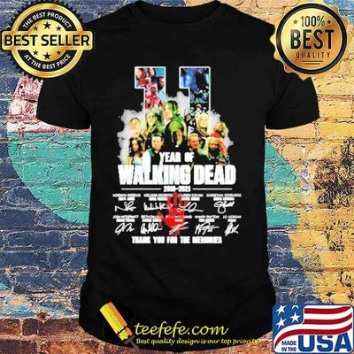 11 year of the Walking Dead 2010 2021 thank you for the memory signatures shirt