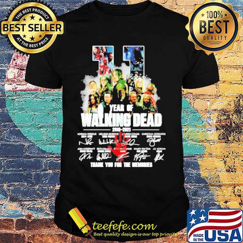 11 year of the Walking Dead 2010 2021 thank you for the memory signatures shirt