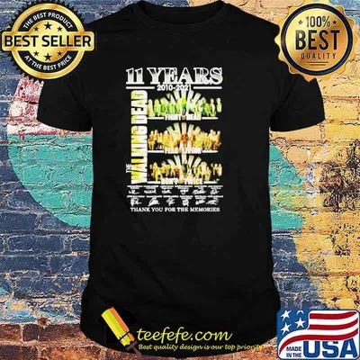 11 years 2010-2021 The Walking Dead Fight The Dead signatures shirt