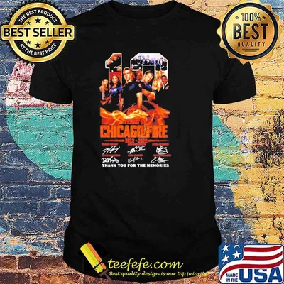 11 Years of Chicago Fire 2012-2022 thank you for the memories signatures shirt