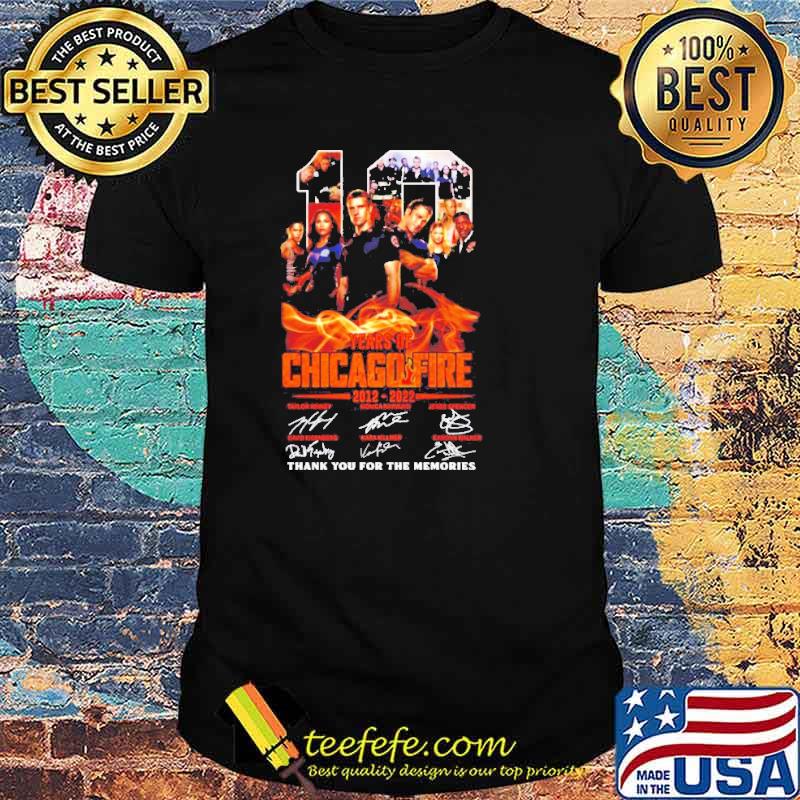 11 Years of Chicago Fire 2012-2022 thank you for the memories signatures shirt