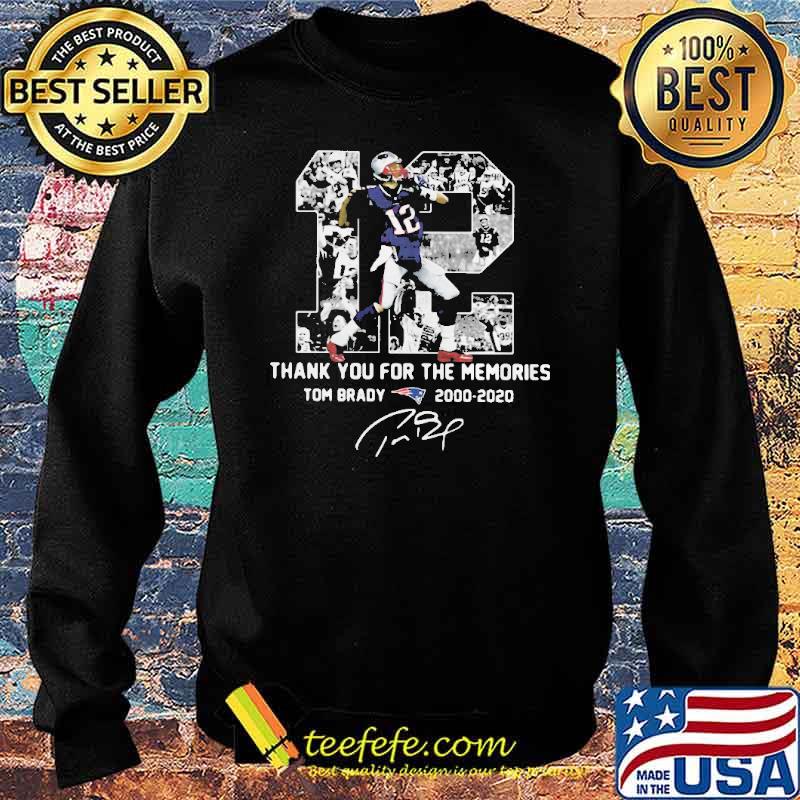 12 Tom Brady 2000 2020 Thank You For The Memories Signature s Sweater 12 Tom Brady 2000 2020 Thank You For The Memories Signature s Sweater