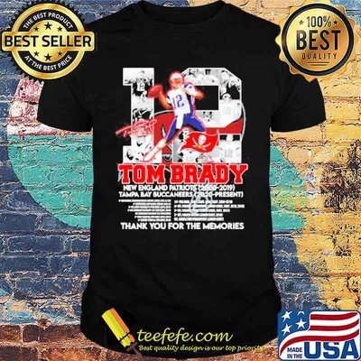 12 Tom Brady New England Patriots thank you for the memories signatures shirt