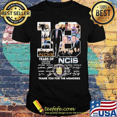 18 years 2003 2021 18 seasons NCIS thank you for the memories signatures shirt