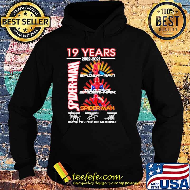 19 years 2002-2021 Spider-Man signatures s Hoodie 19 years 2002-2021 Spider-Man signatures s Hoodie