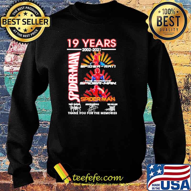 19 years 2002-2021 Spider-Man signatures s Sweater 19 years 2002-2021 Spider-Man signatures s Sweater