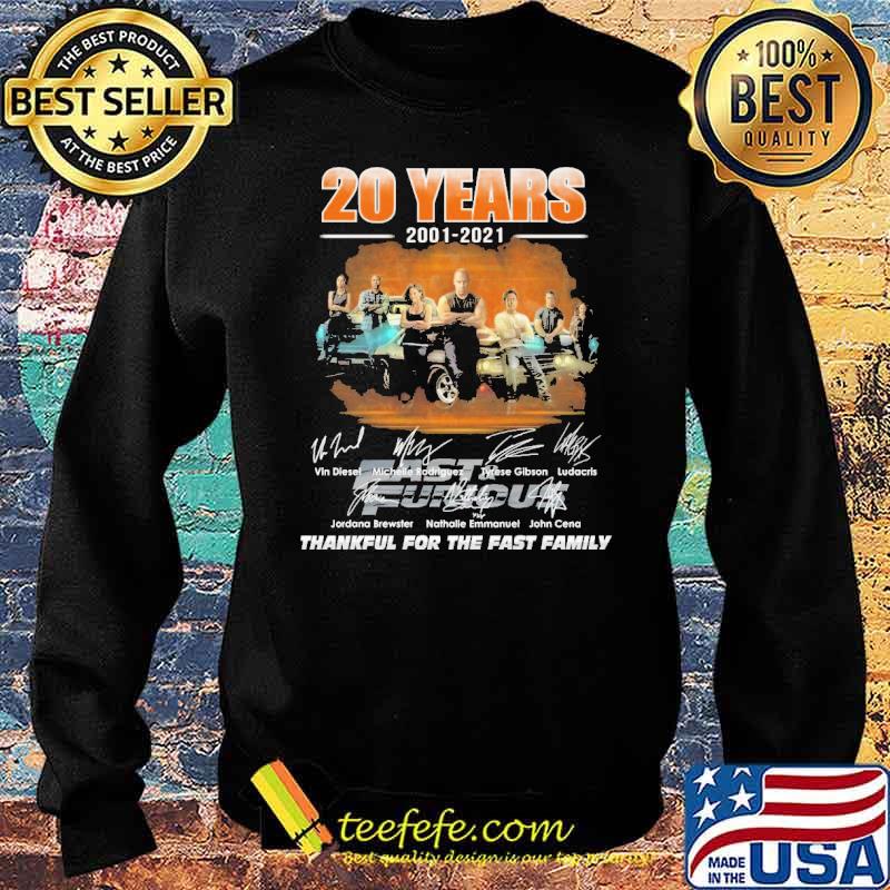 20 years 2001 202 thankful for the fast family signatures s Sweater 20 years 2001 202 thankful for the fast family signatures s Sweater