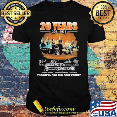 20 years 2001 202 thankful for the fast family signatures shirt