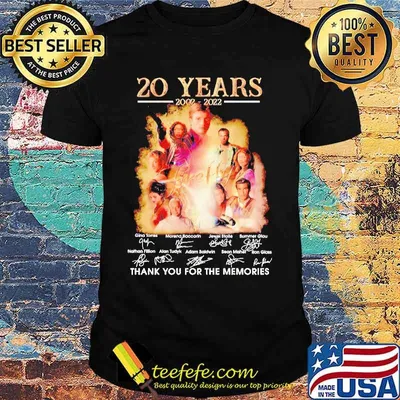 20 years 2002 2022 Firefly thank you for the memories signatures shirt