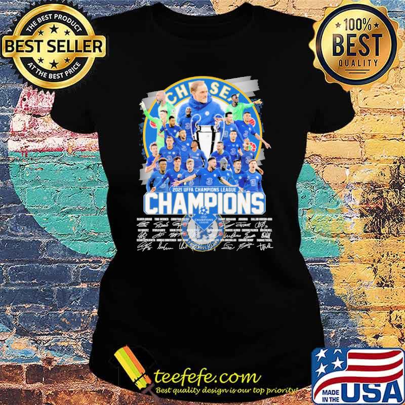 2021 Uffa champions league champions chelsea signatures s Ladies tee 2021 Uffa champions league champions chelsea signatures s Ladies tee