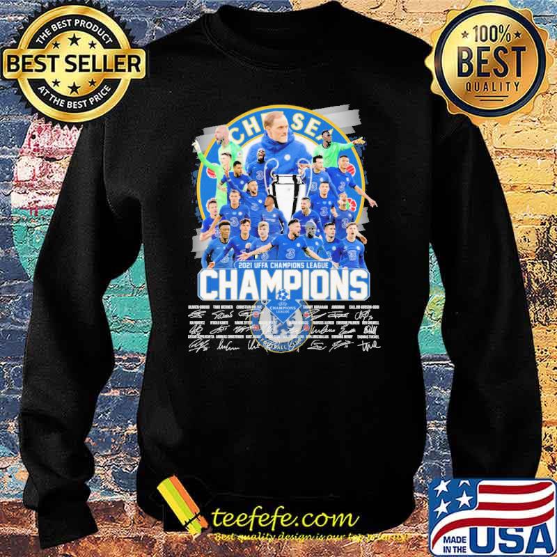 2021 Uffa champions league champions chelsea signatures s Sweater 2021 Uffa champions league champions chelsea signatures s Sweater