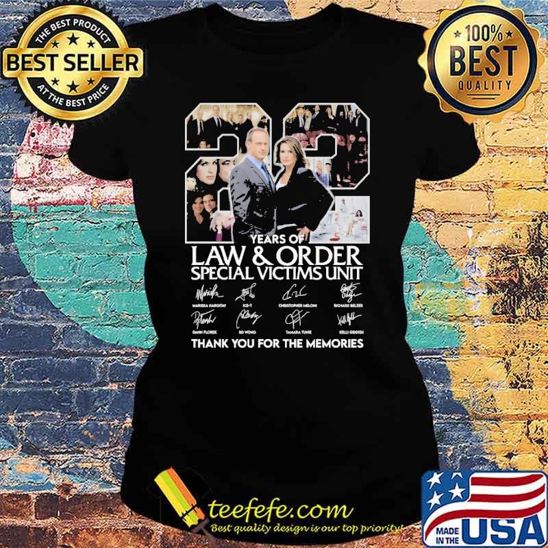 22 years of Law and order special victims unit thank you for the memories signatures s Ladies tee 22 years of Law and order special victims unit thank you for the memories signatures s Ladies tee
