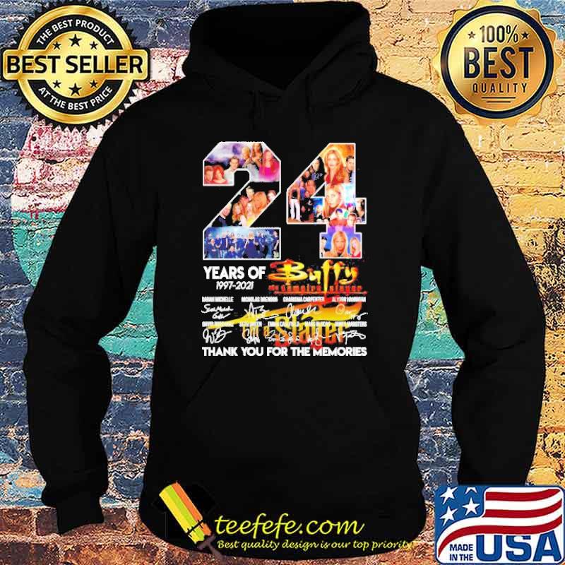 24 years of 1997 2021 Buffy the vampire slayer thank you for the memories signatures s Hoodie 24 years of 1997 2021 Buffy the vampire slayer thank you for the memories signatures s Hoodie