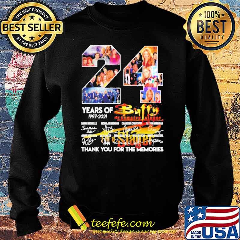 24 years of 1997 2021 Buffy the vampire slayer thank you for the memories signatures s Sweater 24 years of 1997 2021 Buffy the vampire slayer thank you for the memories signatures s Sweater