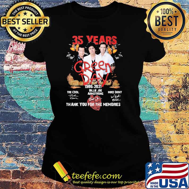 35 years Green day 1986-2021 thank you for the memories s Ladies tee 35 years Green day 1986-2021 thank you for the memories s Ladies tee