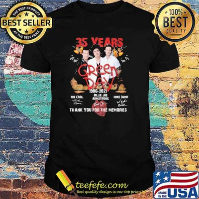 35 years Green day 1986-2021 thank you for the memories shirt