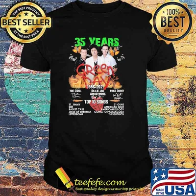 35 years Green day 1986-2021 top 10 songs shirt