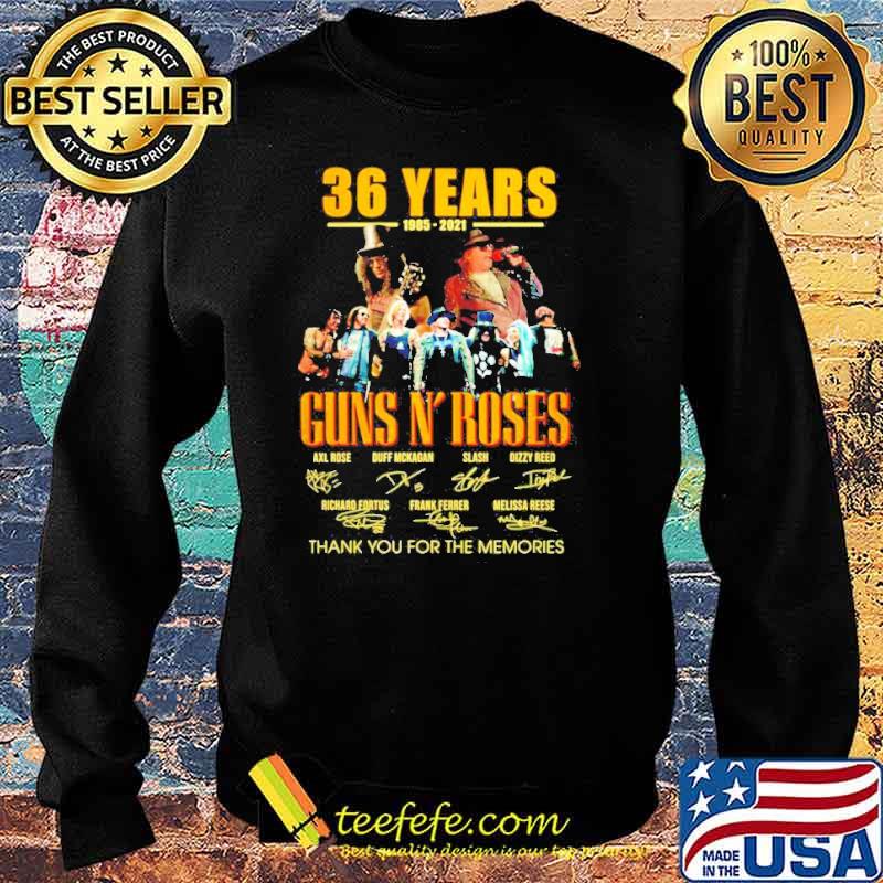36 years 1985-2021 Guns N’ Roses thank you for the memories signatures s Sweater 36 years 1985-2021 Guns N’ Roses thank you for the memories signatures s Sweater