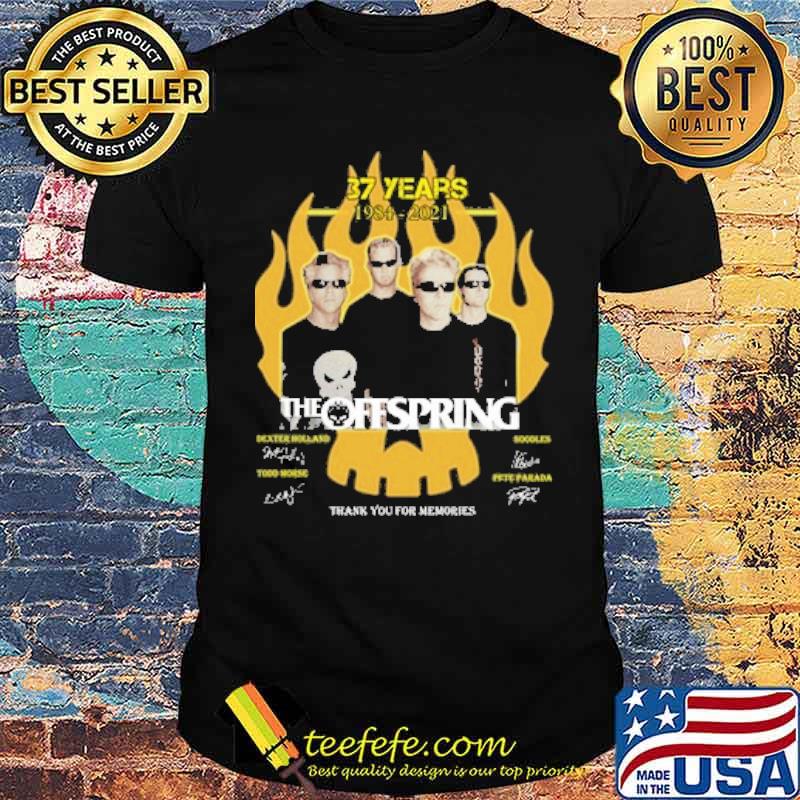 37 years 1984 2021 the offspring thank you for the memories signatures shirt