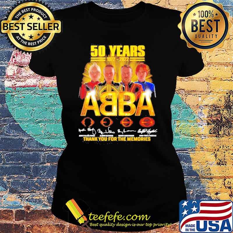 50 years 1972 2022 ABBA thank you for the memories signature s Ladies tee 50 years 1972 2022 ABBA thank you for the memories signature s Ladies tee