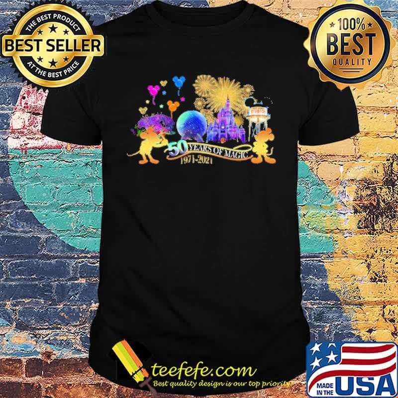 50 years of magic 1971 2021 disney mickey shirt