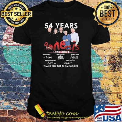 54 years genesis 1967-2021 thank you for the memories shirt