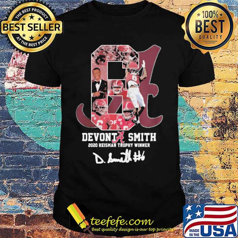 6 Devonta Smith 2020 Heisman Trophy WInner Signature shirt