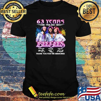 63 years 1958 2021 Bee Gees thank you for the memories signatures shirt