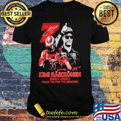 7 Kimi Raikkonen 2001 2021 thank You for the memories signature shirt