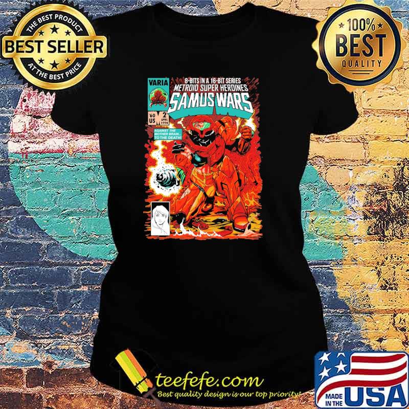 8 bits in a 16 bit metroid super hero samus wars s Ladies tee 8 bits in a 16 bit metroid super hero samus wars s Ladies tee