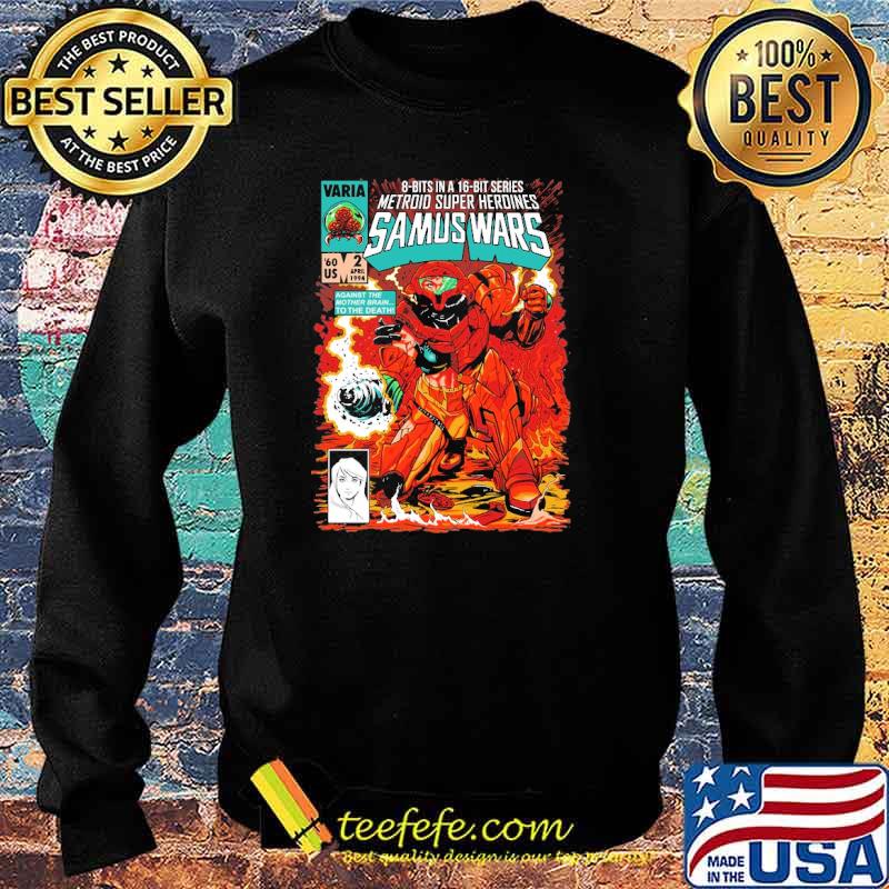 8 bits in a 16 bit metroid super hero samus wars s Sweater 8 bits in a 16 bit metroid super hero samus wars s Sweater