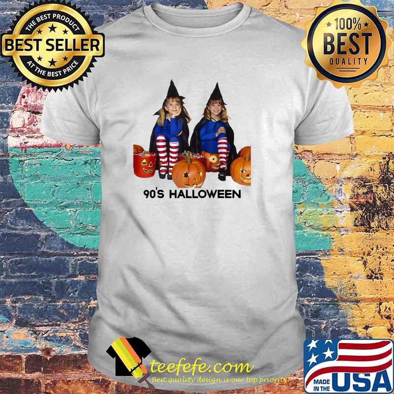 90's Halloween Two Witch Girls Pumskin T-Shirt