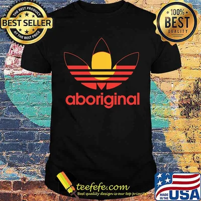 Aboriginal sun adidas logo shirt